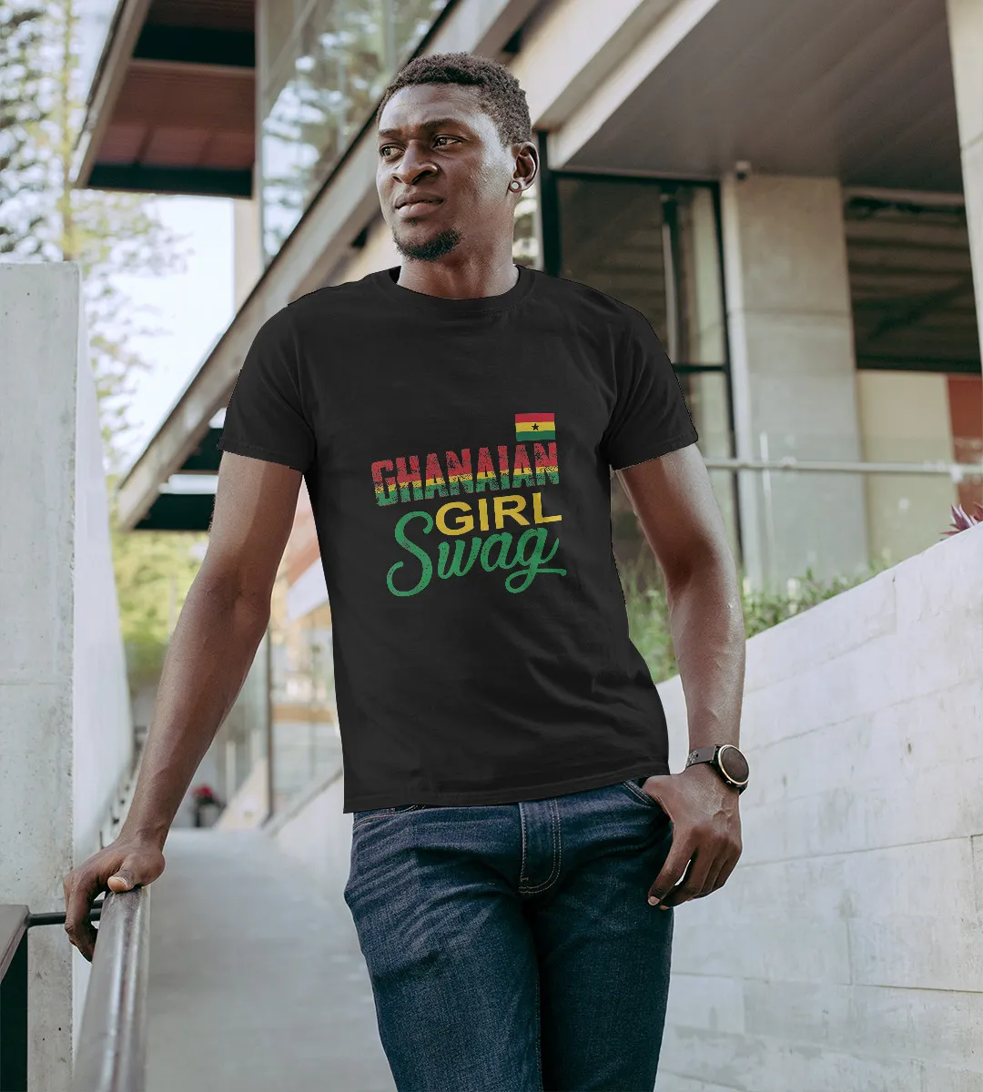 1sttheworld T-Shirt - Ghanaian Girl Swag T-Shirt Black A35