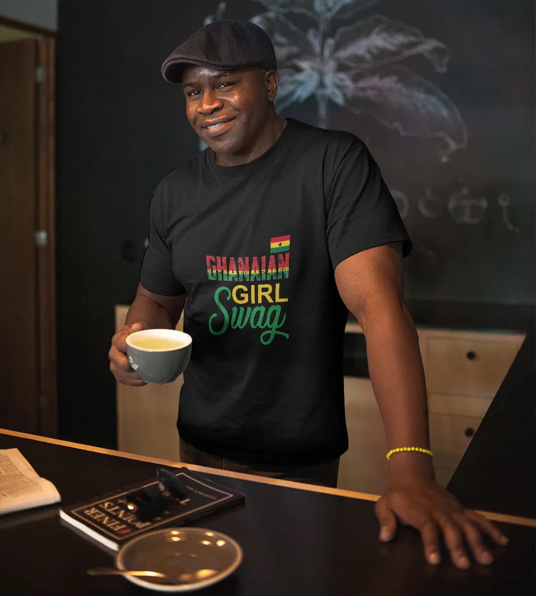 1sttheworld T-Shirt - Ghanaian Girl Swag T-Shirt Black A35