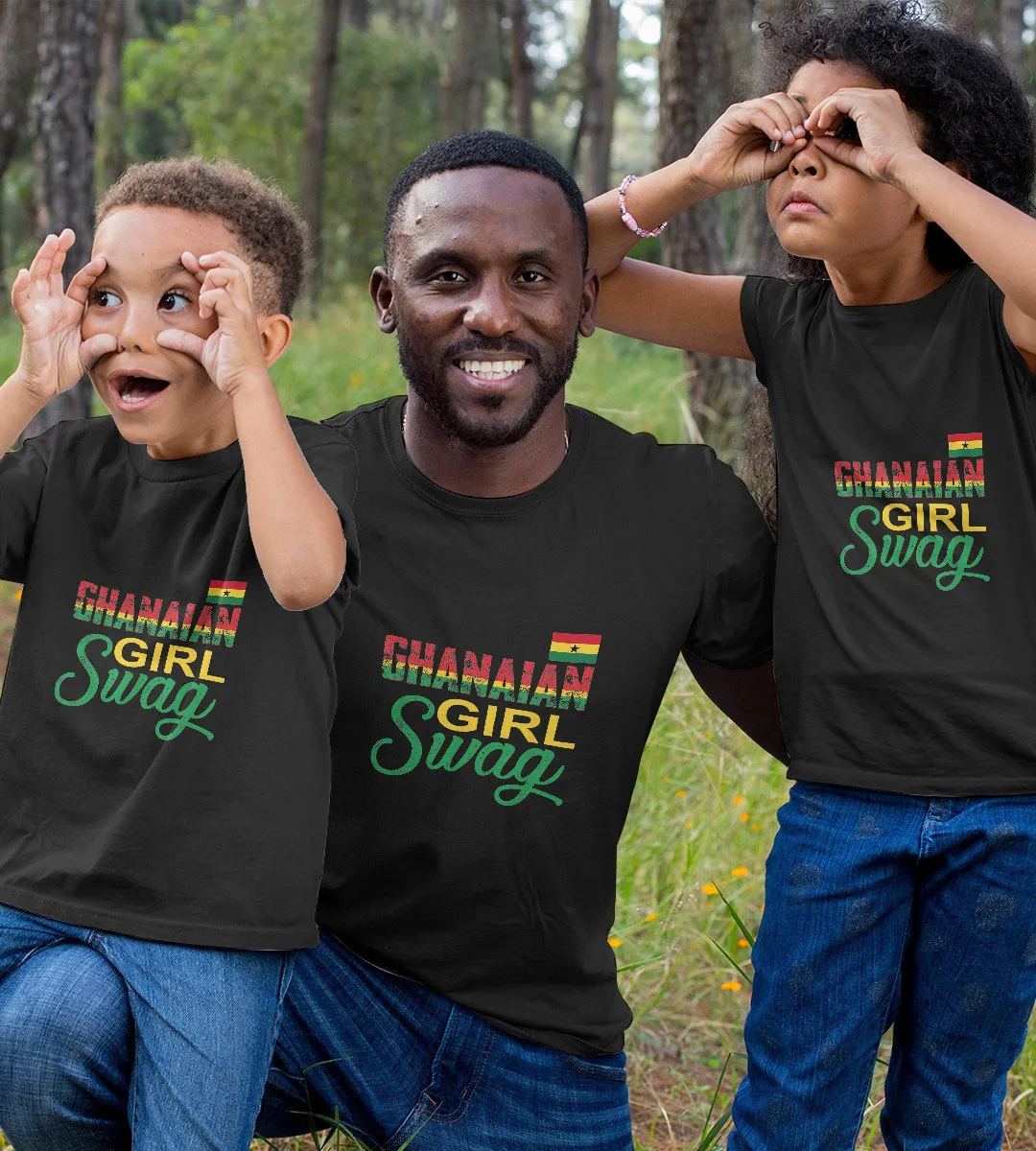 1sttheworld T-Shirt - Ghanaian Girl Swag T-Shirt Black A35
