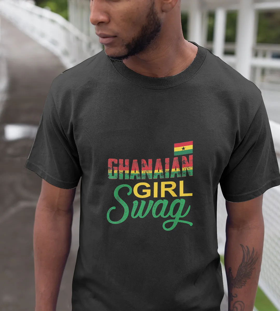 1sttheworld T-Shirt - Ghanaian Girl Swag T-Shirt Black A35