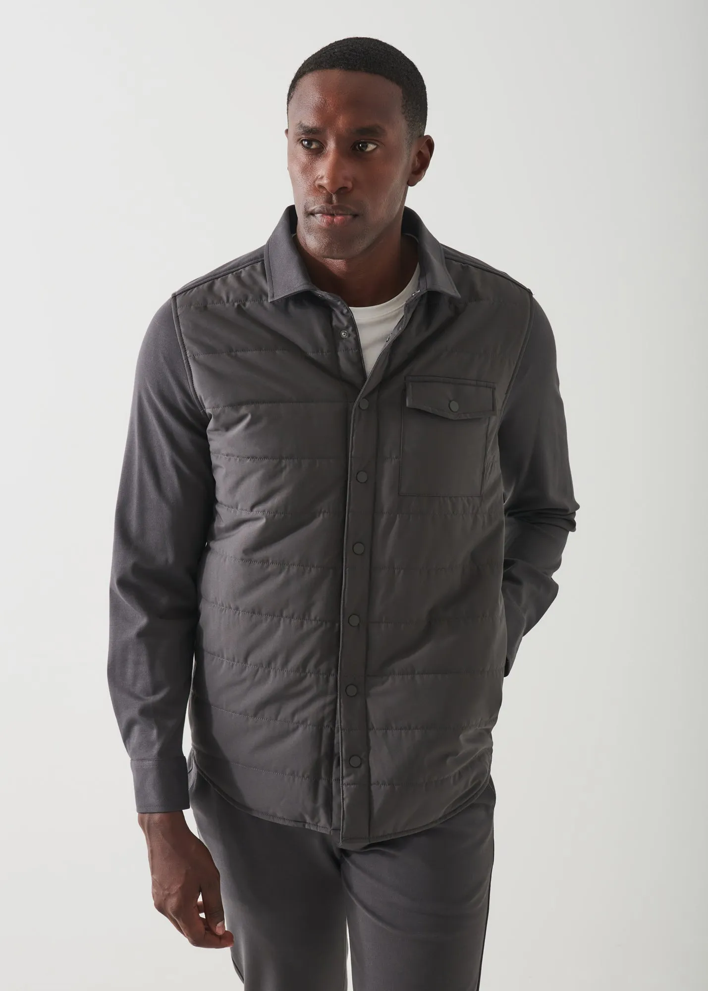 Mens Active Quilted Shirt Jacket – Lightweight & Insulated