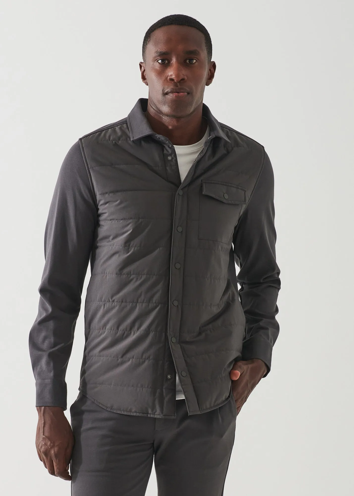 Mens Active Quilted Shirt Jacket – Lightweight & Insulated