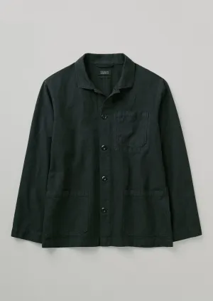 Arlo Garment Dyed Herringbone Jacket | Washed Black