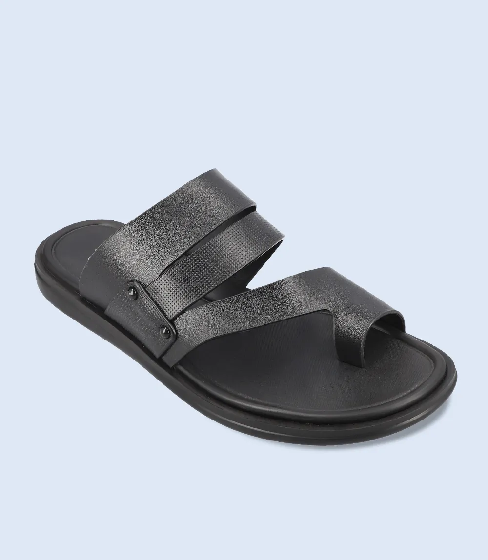 BM4446-BLACK-Men Comfort Chappal