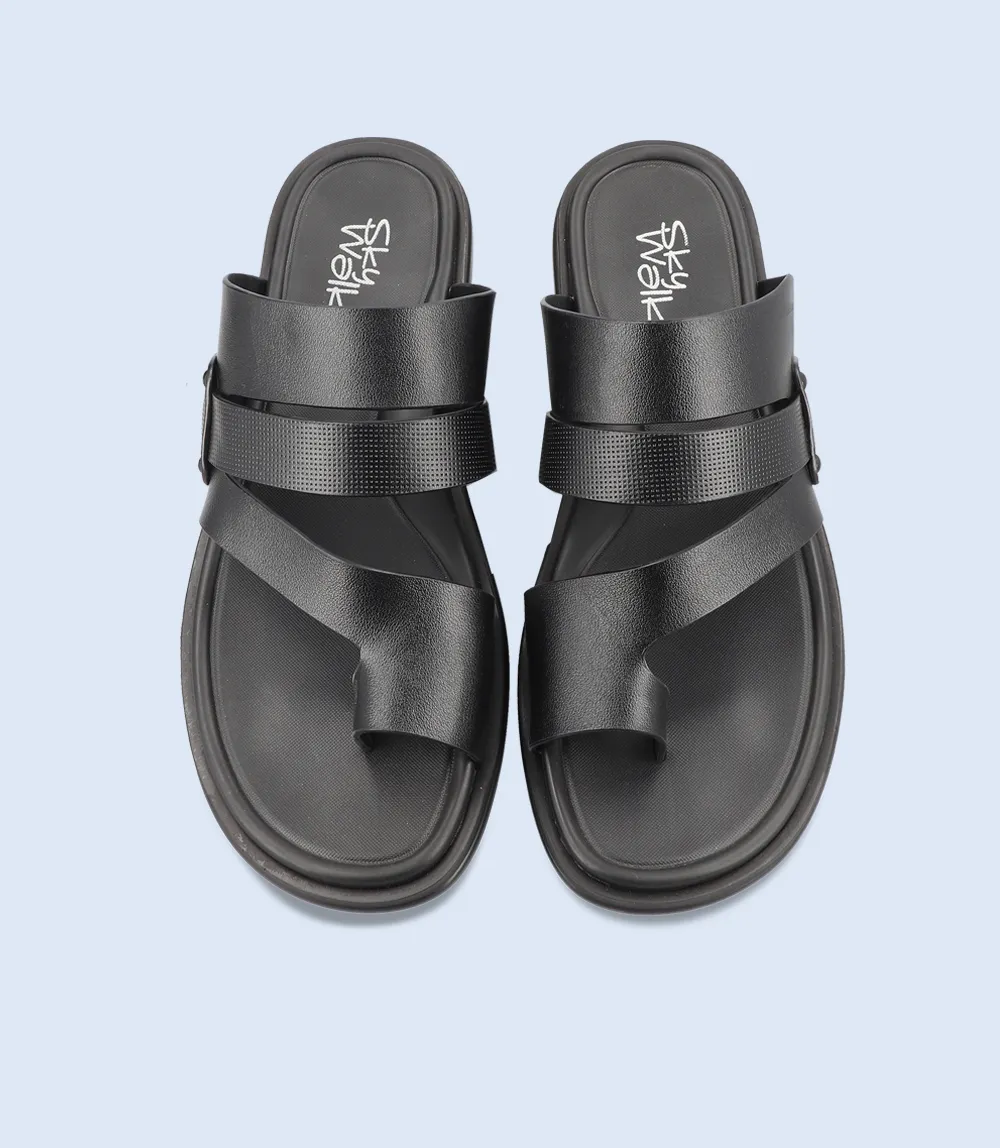 BM4446-BLACK-Men Comfort Chappal