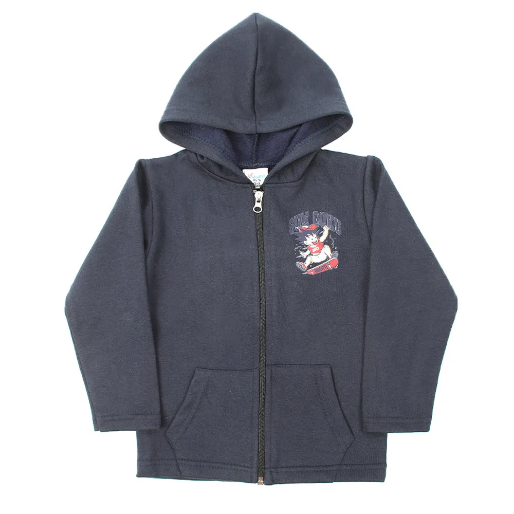 Boys Full Sleeves Hoodie  - Navy Blue