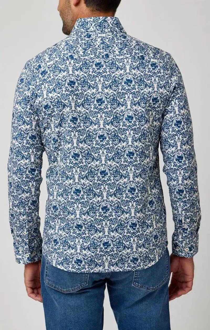 Cream Skull Printed Shirt