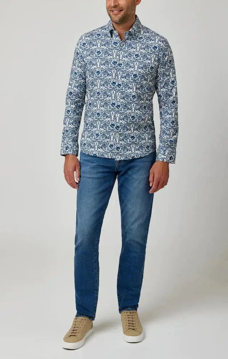 Cream Skull Printed Shirt