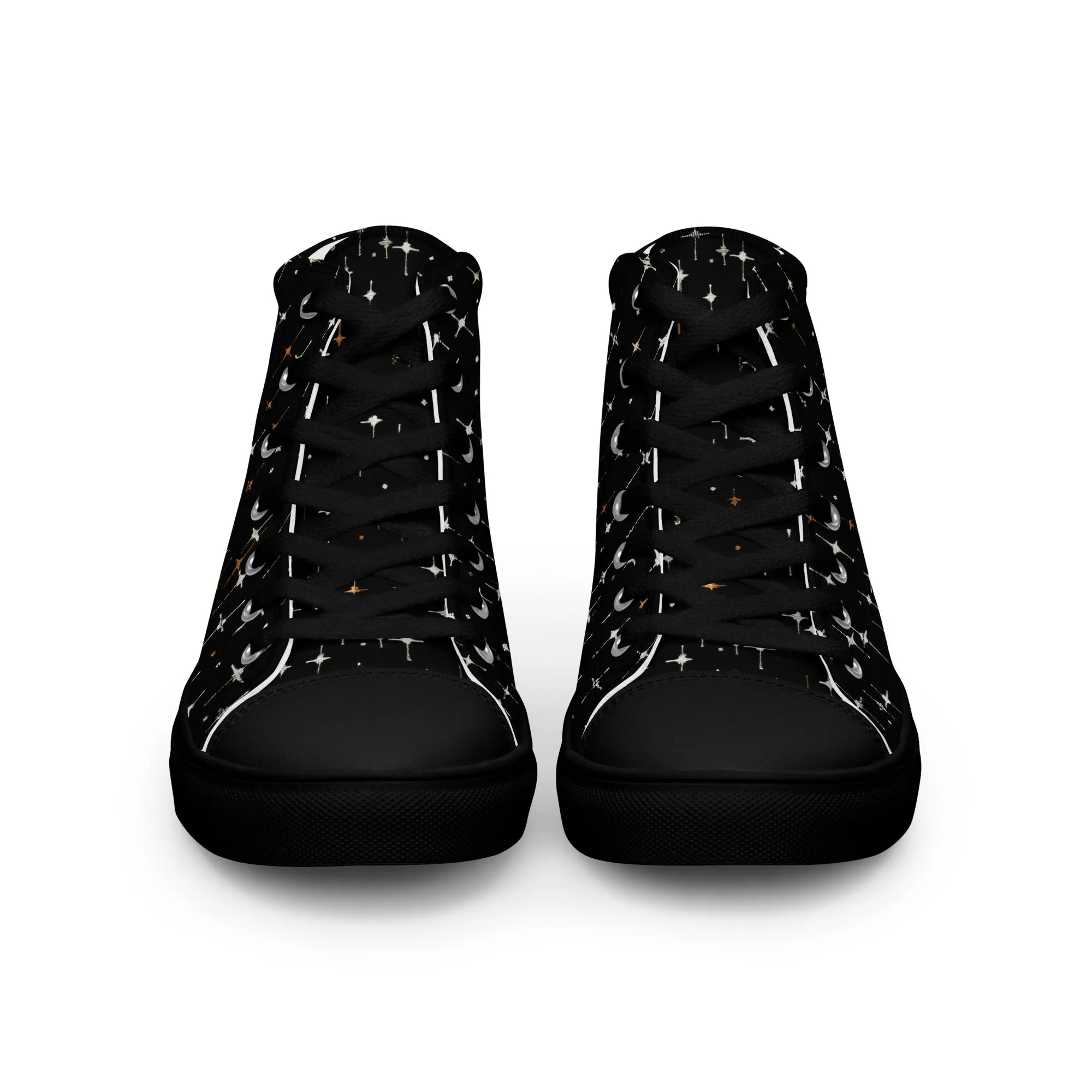 Ghost Besties Women’s High Top Shoes - Vegan Leisurewear Sneakers for women - Comfortable Goth Trainers - Witchy Grunge Accessories