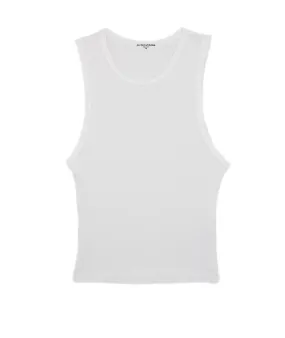 Perfect White Tee Women Gigi High Neck Crop Rib Tank