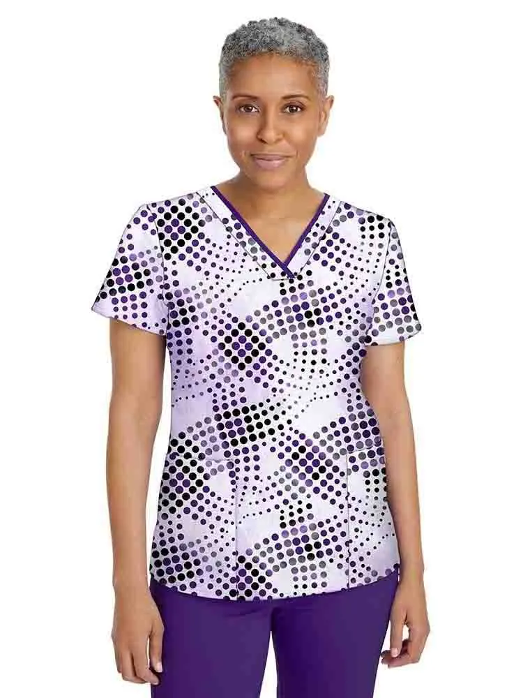 Premiere by Healing Hands Women's Amanda Print Top | Gradient Circles