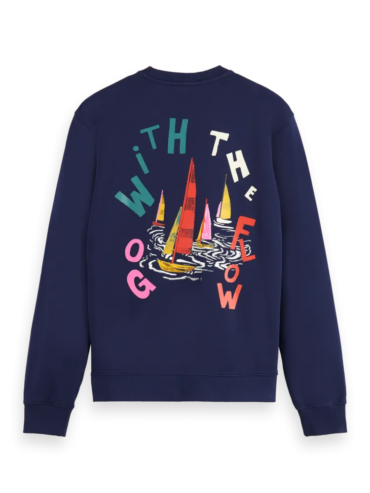 SCOTCH & SODA BOATING ARTWORK SWEATSHIRT