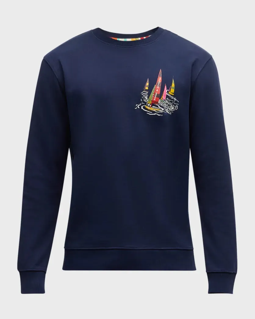 SCOTCH & SODA BOATING ARTWORK SWEATSHIRT