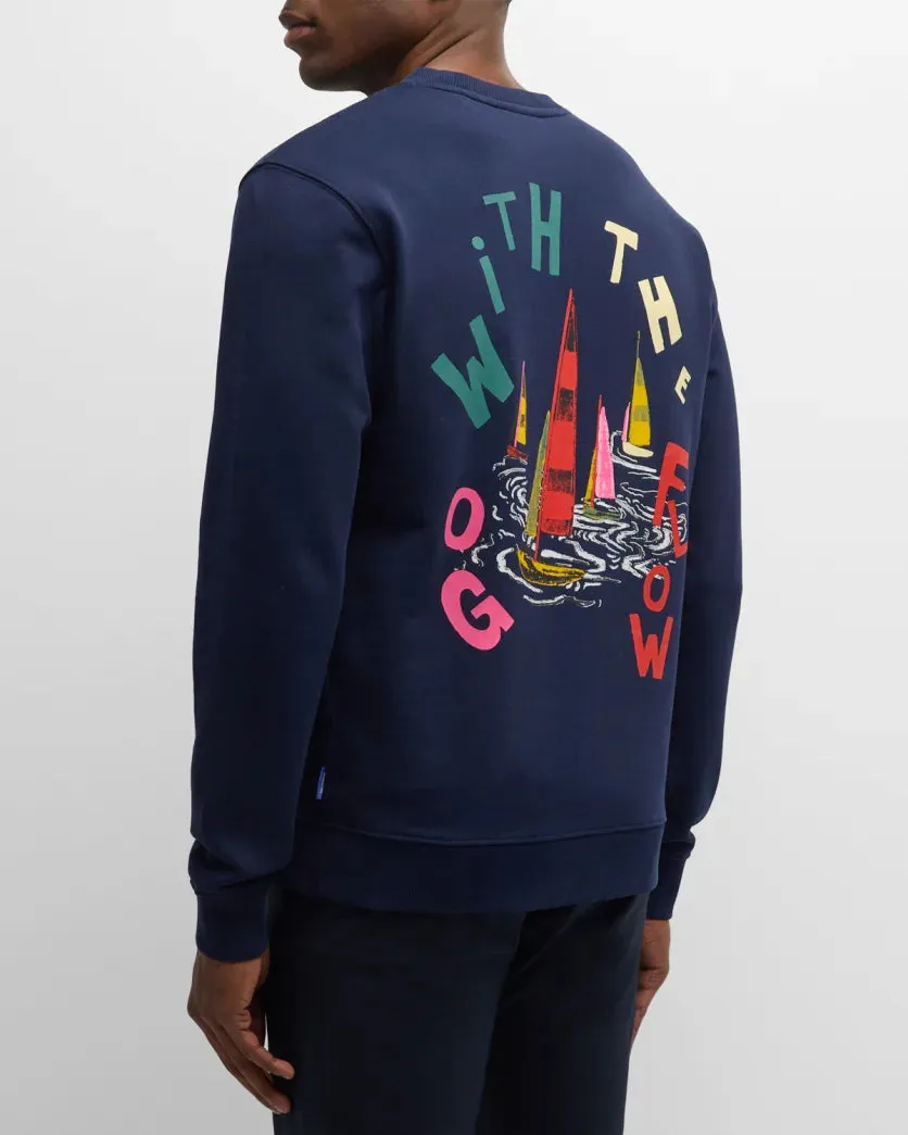 SCOTCH & SODA BOATING ARTWORK SWEATSHIRT