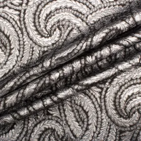 Silver/Black Metallic Brocade