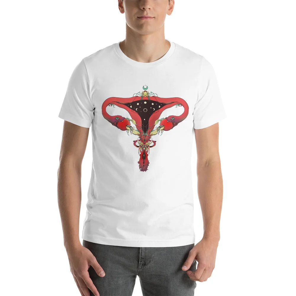 Snake Uterus Lilith, Unisex T-Shirt, White
