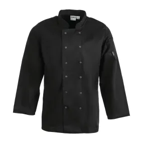 Whites Vegas Unisex Chefs Jacket Long Sleeve Black L - A438-L